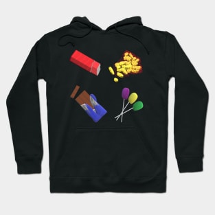 Halloween Candy (Black Background) Hoodie